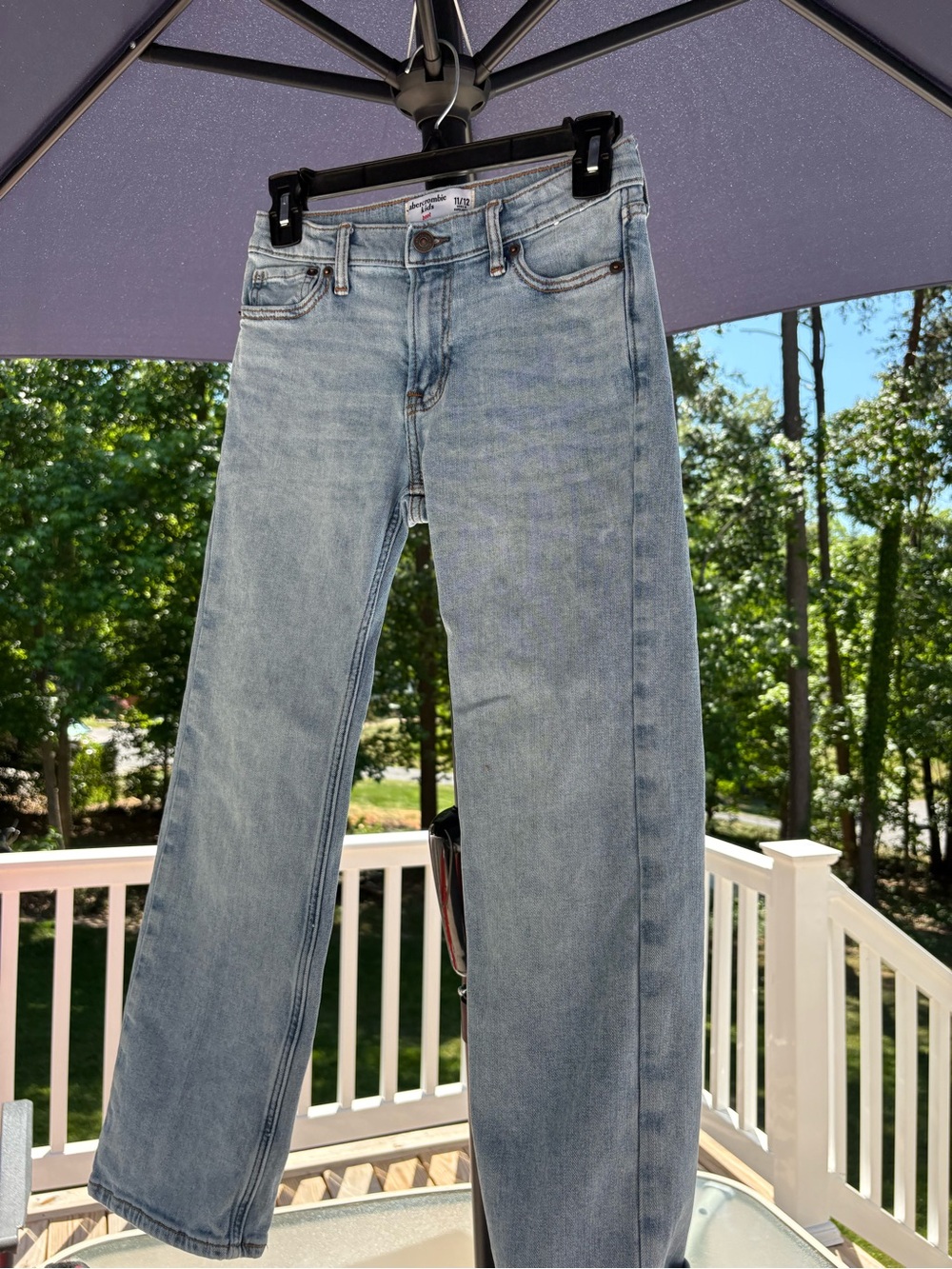 abercrombie kids Light Blue Straight Jeans